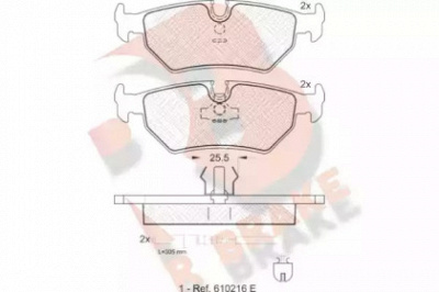R BRAKE rb1087 -  Комплект тормозных колодок, дисковый тормоз